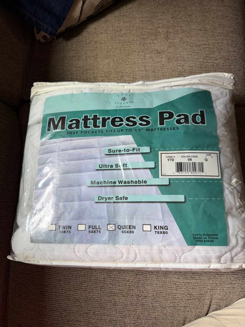 Mattress Pad - White Ultra Soft Sure-to-Fit